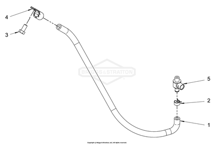 Engine Group - Oil Drain Diagram and Parts List for 076660-01  Briggs and Stratton Generator